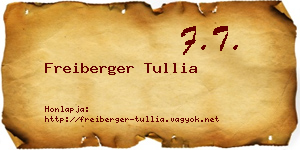 Freiberger Tullia névjegykártya